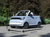 High Speed Wuling Hongguang Mini EV Microcar 2-door 2-seat Soft Top Convertible 280km Range 100km/h