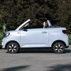 High Speed Wuling Hongguang Mini EV Microcar 2-door 2-seat Soft Top Convertible 280km Range 100km/h